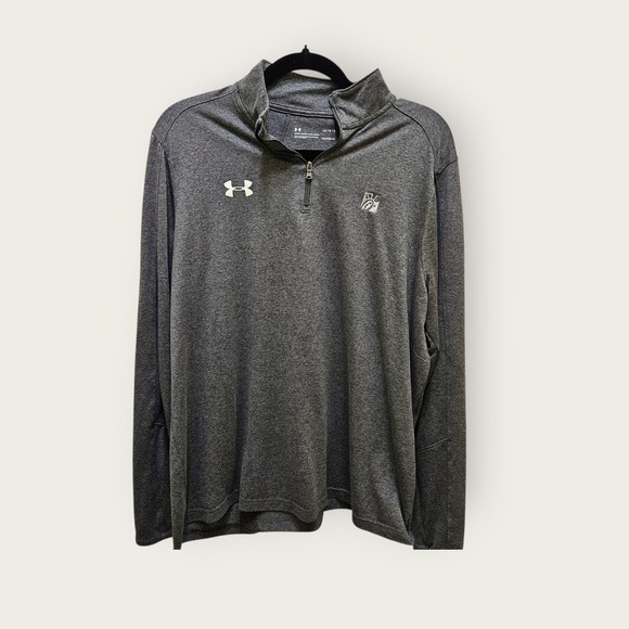 Under Armour Pullover‎ HeatGear Long Sleeve Gray Quarter-zip Chic-Fil-A  Large - Picture 1 of 8